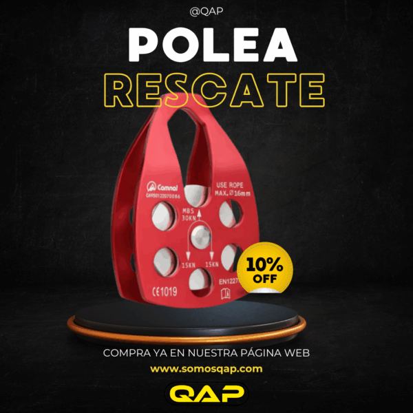 Polea De Rescate30kn C/Placa De Oscilación